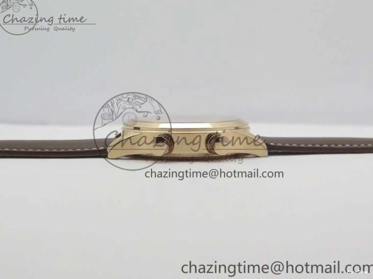 MIROTIME 0406 Calatrava 5524R Pilot Travel Time RG GRF Brown Dial on Brown Leather Strap MIYOTA TopPick 7155